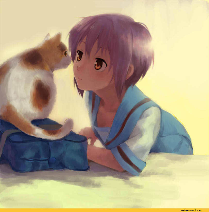 котэ, art, Nagato Yuki, suzumiya haruhi no yuuutsu, песочница, Anime