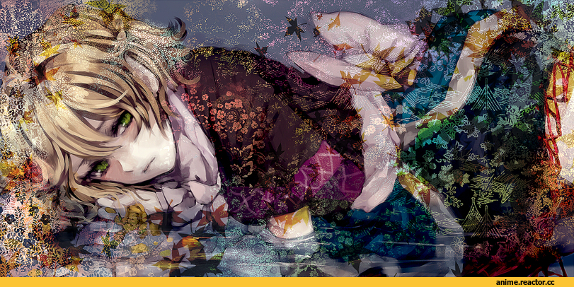 art, зеленые глаза, touhou mizuhashi, песочница, Anime