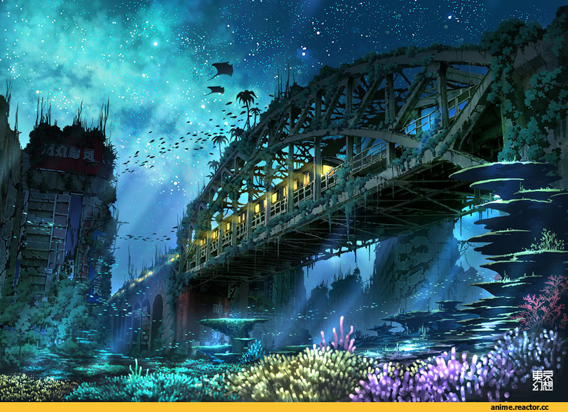 art, Tokyo Genso, japan, tokyo, песочница, Gainax, Anime