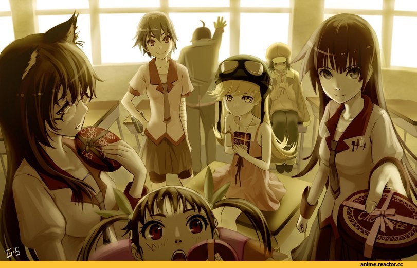 art, Monogatari (Series), песочница, Araragi Koyomi, Sengoku Nadeko, Kanbaru Suruga, Oshino Shinobu, Senjougahara Hitagi, Hachikuji Mayoi, Tsubasa Hanekawa, Anime
