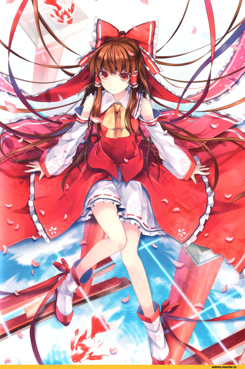 art, Hakurei Reimu, Touhou Project, Anime