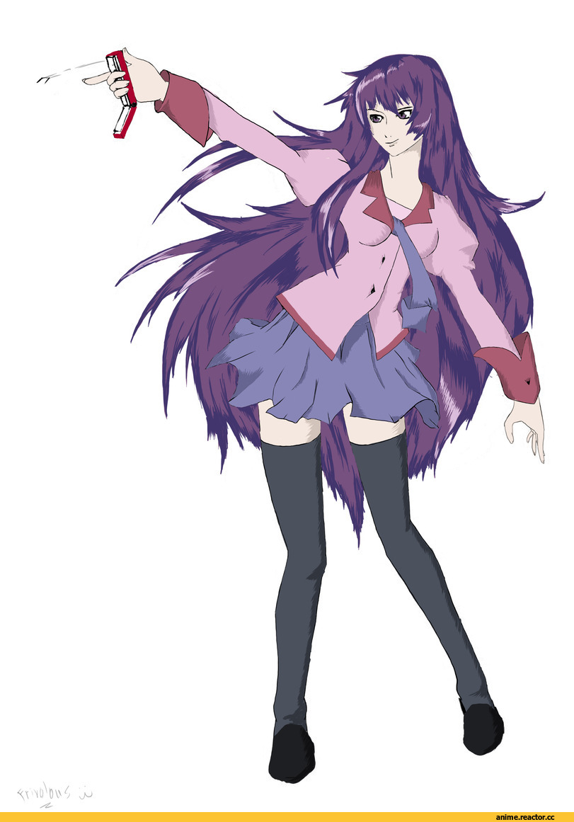 Anime Art, art, Monogatari (Series), песочница, Senjougahara Hitagi, Anime