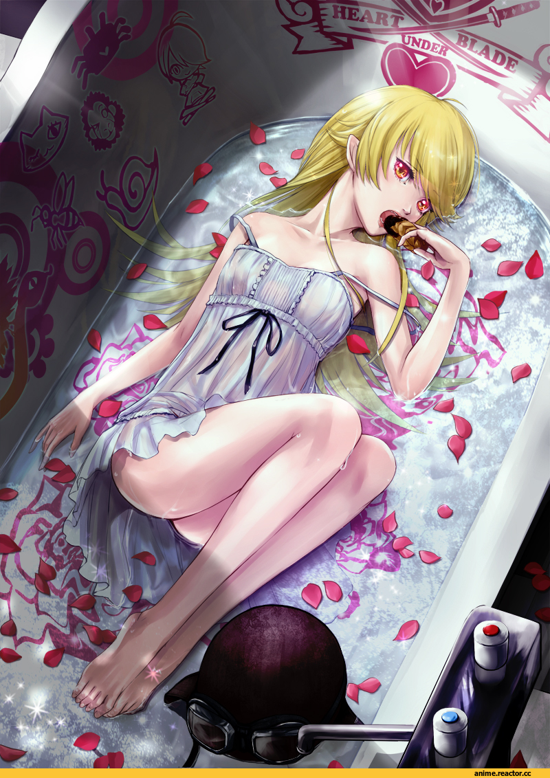 art, песочница, Monogatari (Series), Oshino Shinobu, Anime