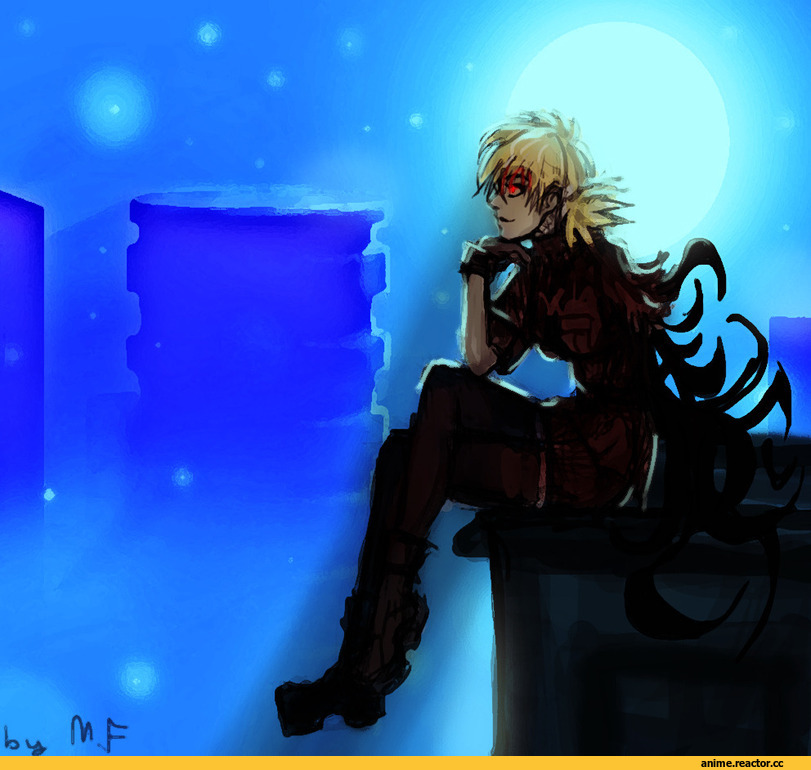 art, Hellsing, Seras Victorija, песочница, Anime
