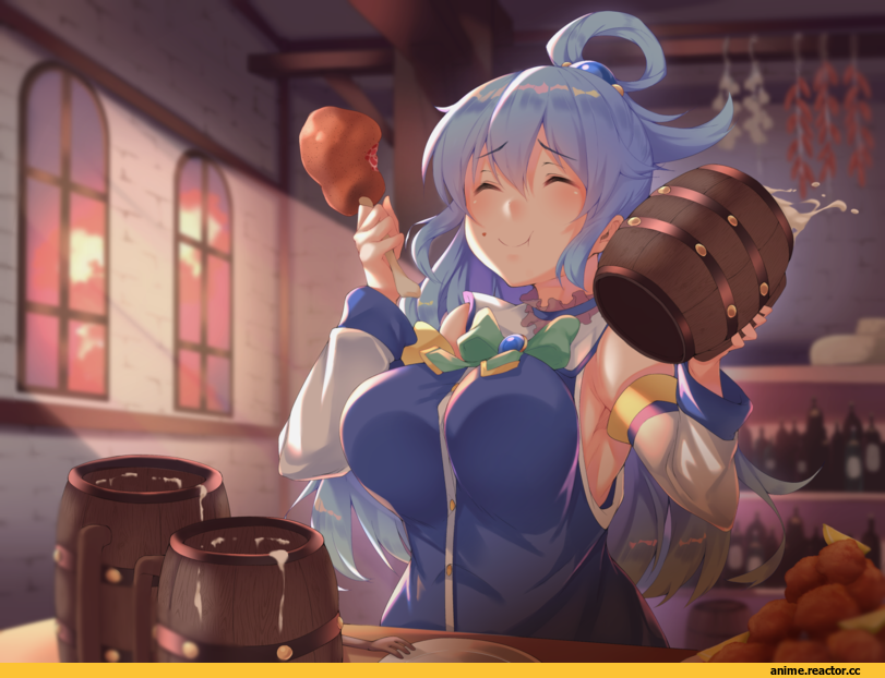 black mutou, Aqua (KonoSuba), KonoSuba, Anime Art, artist, Anime