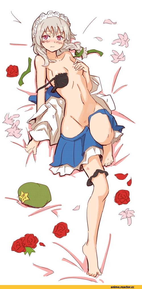 art, Izayoi Sakuya, песочница, Touhou Project, Anime Ero, Anime