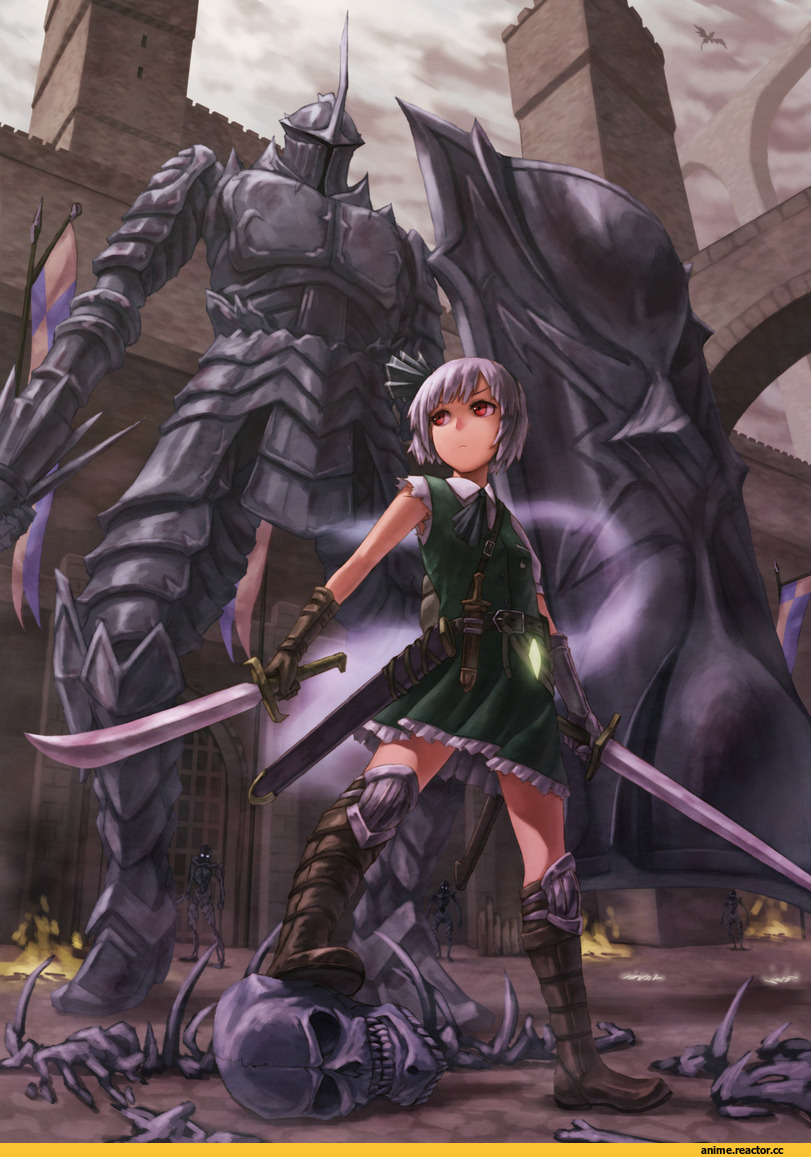 Konpaku Youmu, Deimos, art, продолжение в комментариях, Touhou Project, Anime