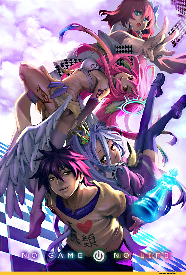 No Game No Life, Sora (NGNL), Shiro (NGNL), Stephanie Dola, Jibril, Anime