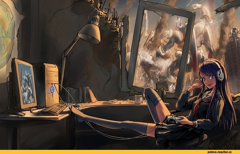 art, руины, удалённое, Anime