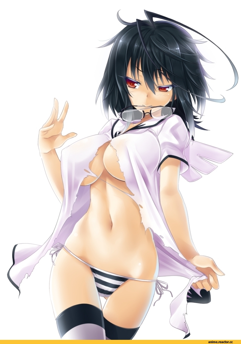 art, Anime Art, девушка, очки, песочница, Anime Ero, Megane, Anime