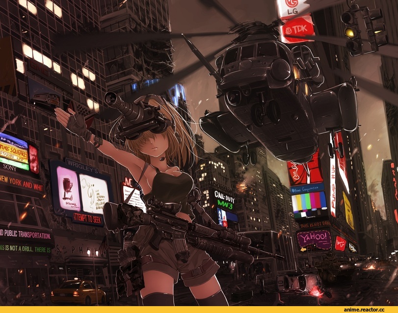 Игры, art, Call of Duty, песочница, Опасные Няшки, Anime Няши, Anime