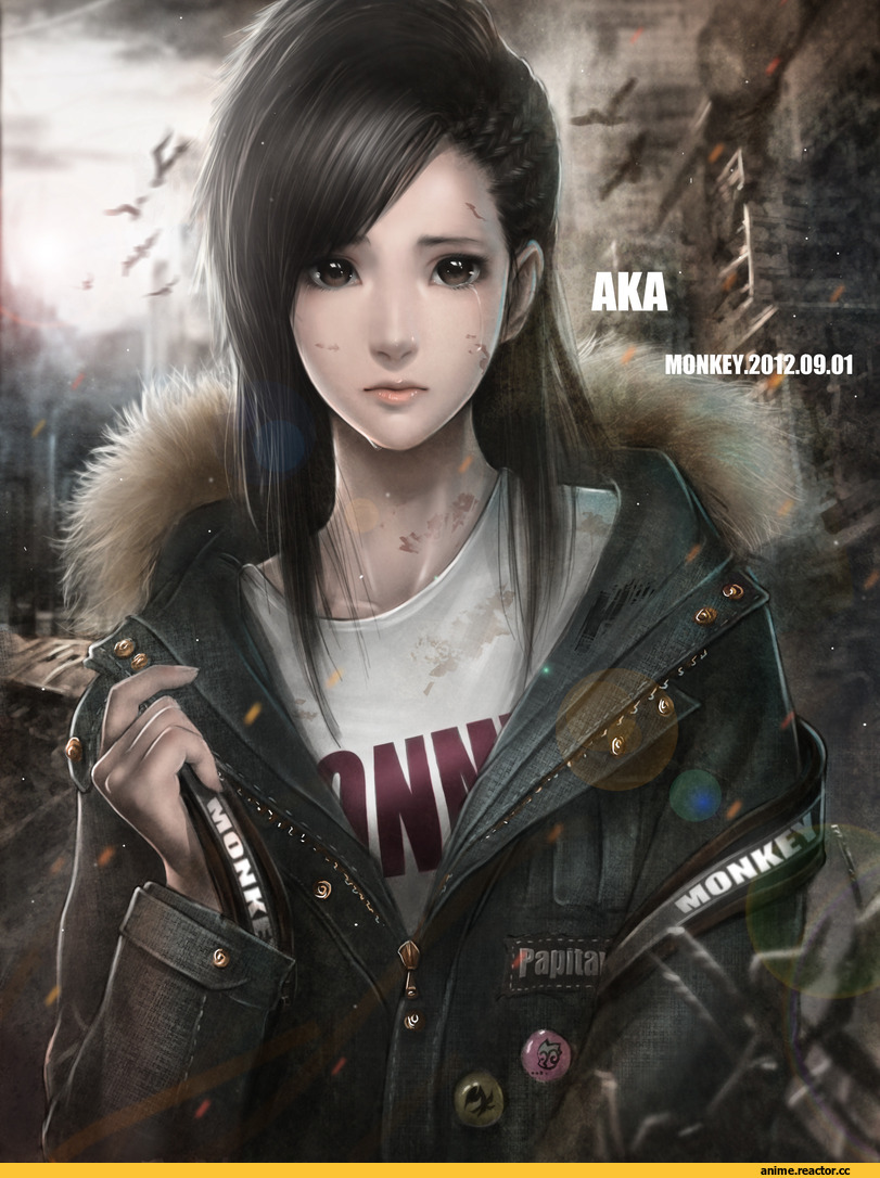 песочница, art, monkey buonarroti, Anime