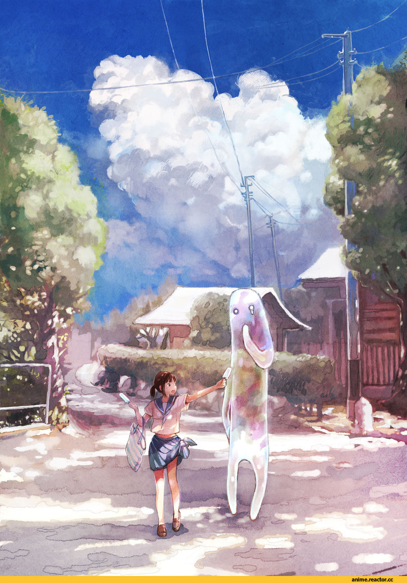 акварель, art, plasm (gyuunyuu), удалённое, Anime