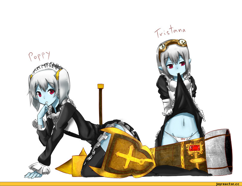 art, League of Legends, Poppy, Tristana, няши, LoL Ero, Anime