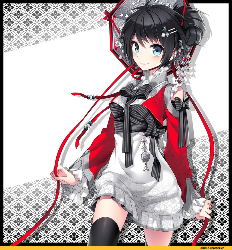 art, девушка, Anime Art, зонт, Nardack, Anime