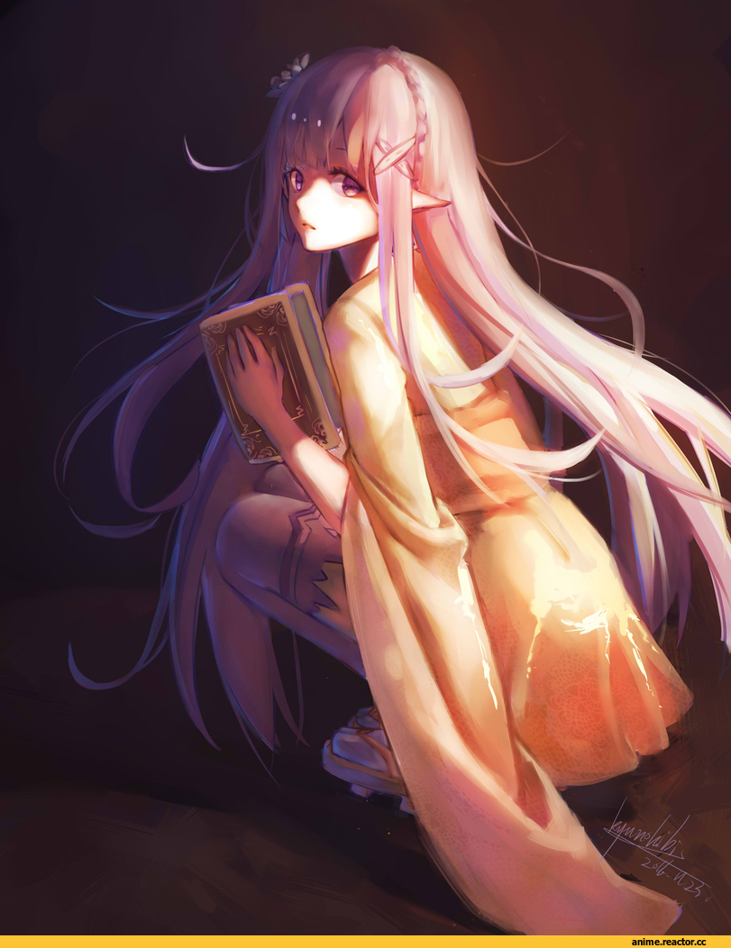 Re Zero Kara Hajimeru Isekai Seikatsu, Emilia (re zero), kyunohibi, Anime