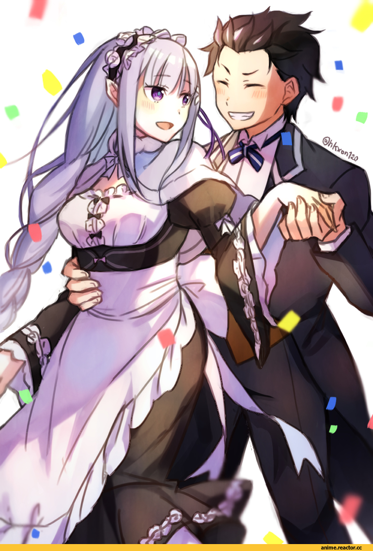 Re Zero Kara Hajimeru Isekai Seikatsu, Emilia (re zero), Natsuki Subaru, Anime