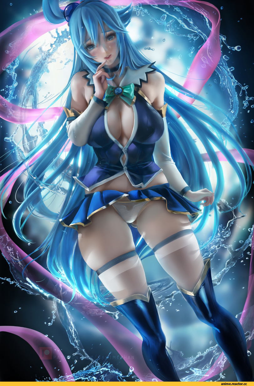 Aqua (KonoSuba), KonoSuba, ristarte (kono yuusha ga ore tueee kuse ni shinchou sugiru), kono yuusha ga ore tueee kuse ni shinchou sugiru, crossover, bletisan, Anime