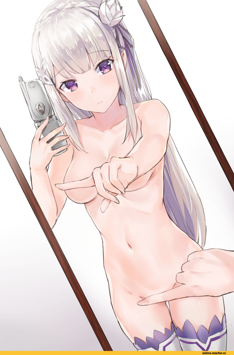 Emilia (re zero), Re Zero Kara Hajimeru Isekai Seikatsu, kyouki, Anime Ero, Anime Ero Selfie, Anime