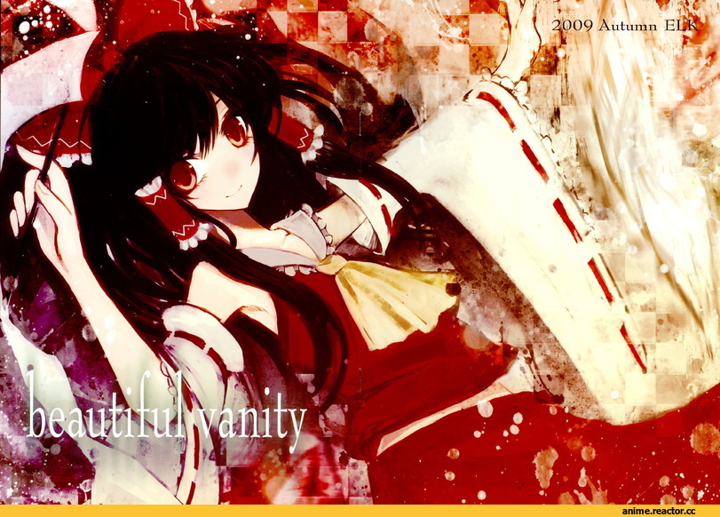 art, Touhou Project, Hakurei Reimu, Anime