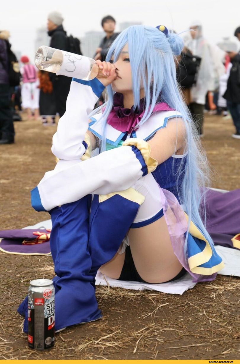 Aqua (KonoSuba), KonoSuba, Megumin, Anime Cosplay, Anime Ero Cosplay, Hana_na_xx, Anime