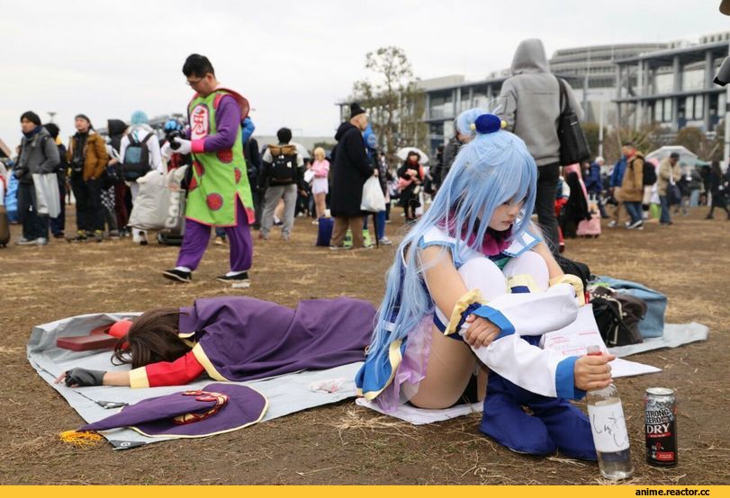 Aqua (KonoSuba), KonoSuba, Megumin, Anime Cosplay, Anime Ero Cosplay, Hana_na_xx, Anime