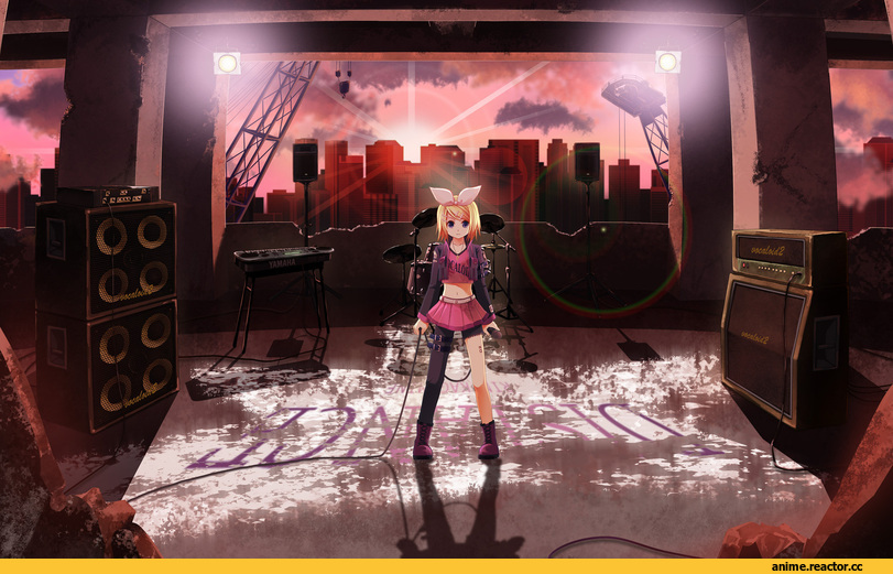 art, Vocaloid, Kagamine Rin, Anime