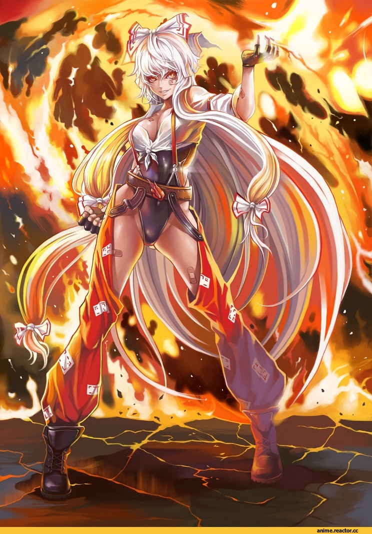 art, DanteWontDie, Fujiwara no Mokou, Anime