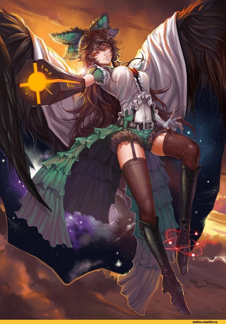 art, DanteWontDie, Touhou project of Utsuho Okuu, Anime