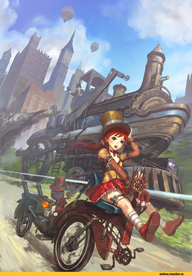 art, Steampunk, Anime
