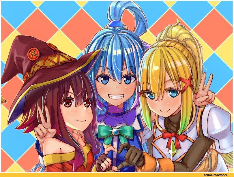 Aqua (KonoSuba), KonoSuba, Darkness (KonoSuba), Megumin, Yunyun (KonoSuba), Wiz (KonoSuba), chomusuke, Eris (KonoSuba), tihoro1609, Anime