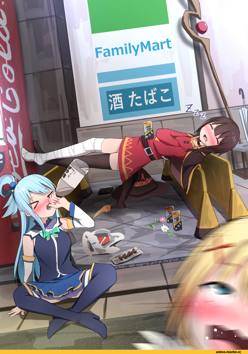 Kono Subarashii Sekai ni Shukufuku wo!, Aqua (KonoSuba), Megumin, Darkness (KonoSuba), kanju, Anime Art, artist, Anime Ero, Anime