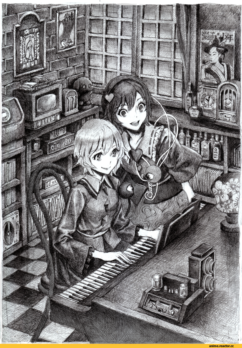 art, Touhou Project, Komeiji Koishi, Komeiji Satori, Anime