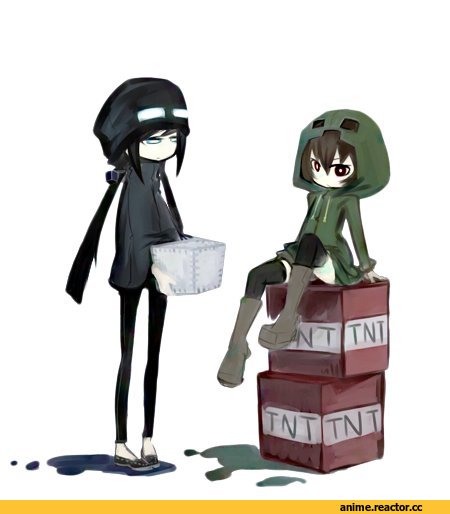art, Minecraft, Anime
