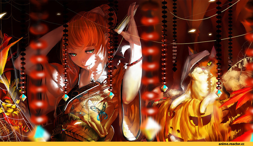 art, кот, Кликабельно, Anime