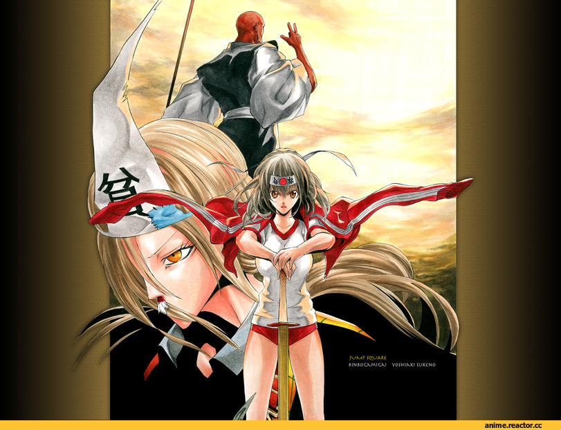 арт, на обои, Binbougami ga!, Anime