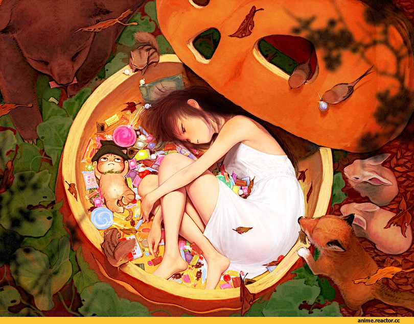 art, Halloween, Anime