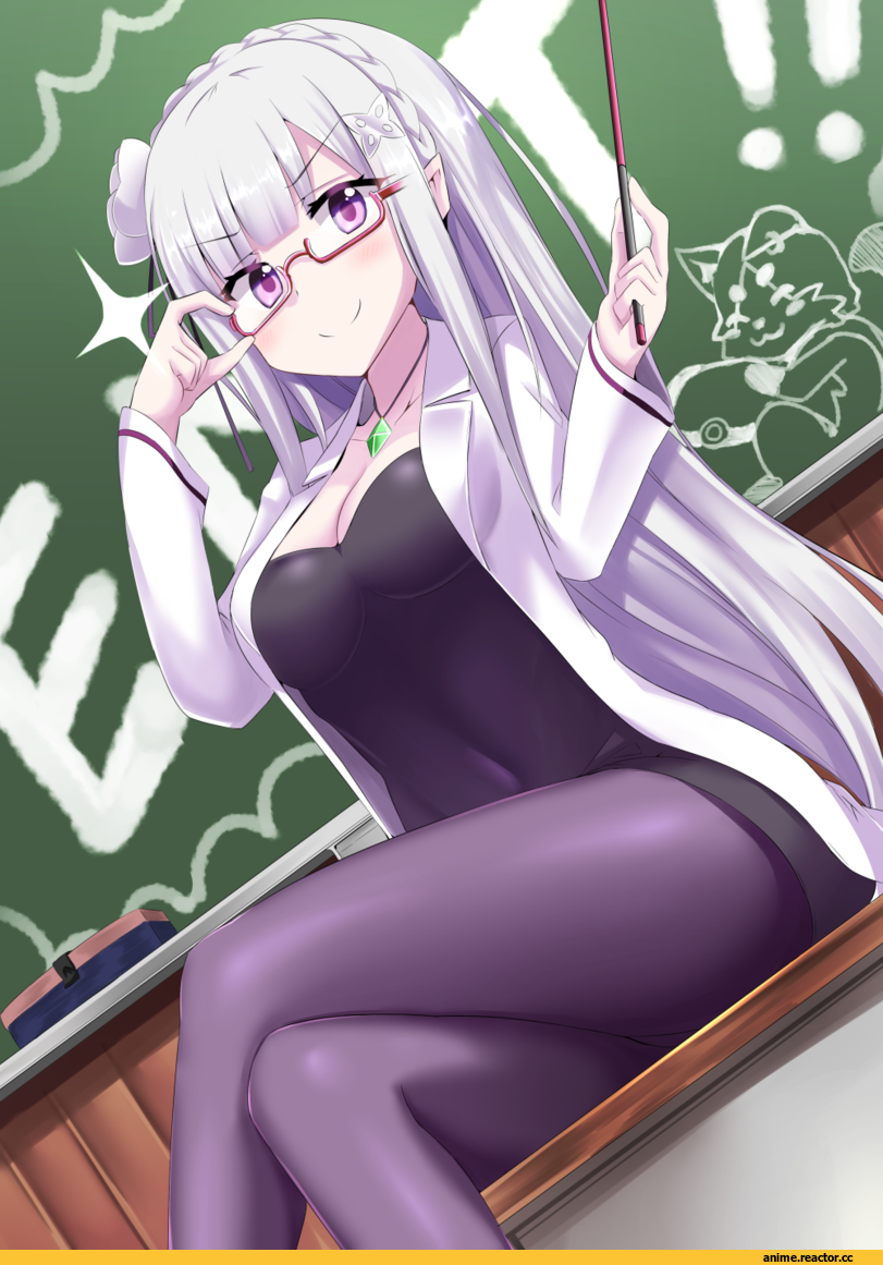 Emilia (re zero), Re Zero Kara Hajimeru Isekai Seikatsu, Minato Yoshihiro, Megane, Anime