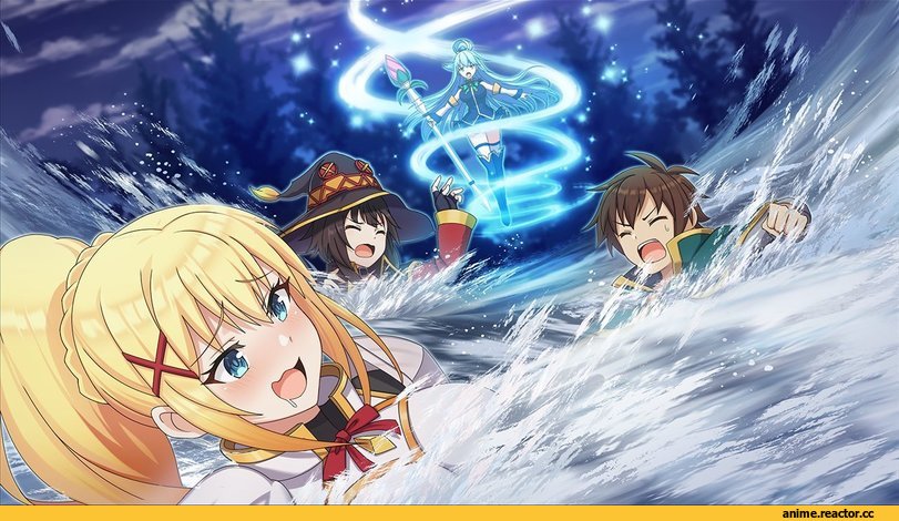 Satou Kazuma, KonoSuba, Darkness (KonoSuba), Megumin, Aqua (KonoSuba), Anime