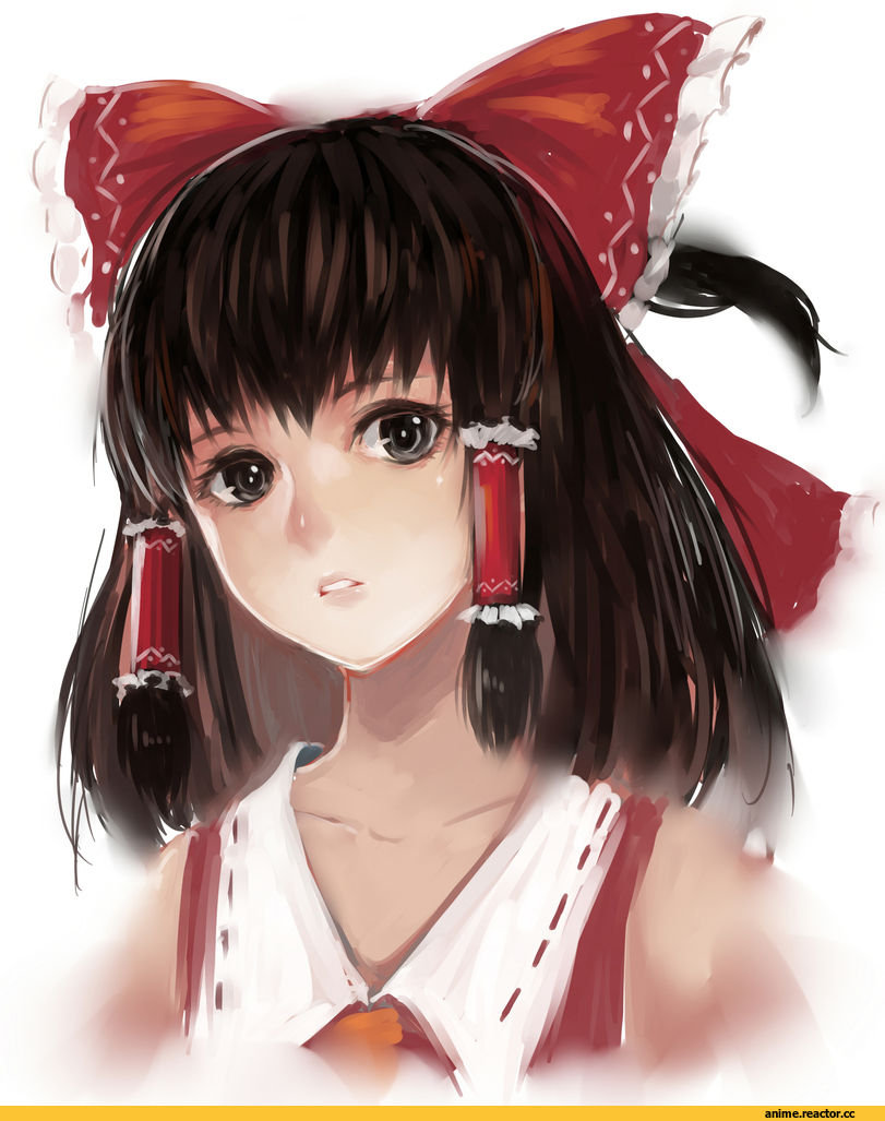 Hakurei Reimu, Touhou Project, art, Anime