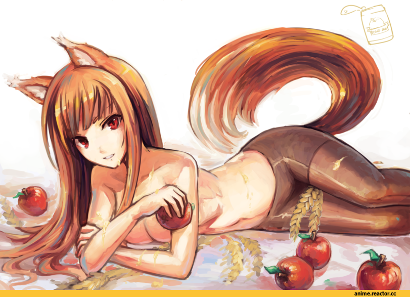 art, Эротика, Spice and Wolf, Inumimi, Animal Ears, Anime