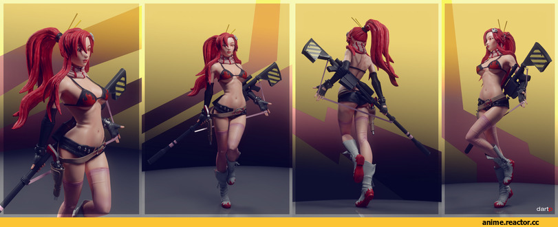 art, 3D, Yoko, Gurren Lagann, сделал сам, Anime