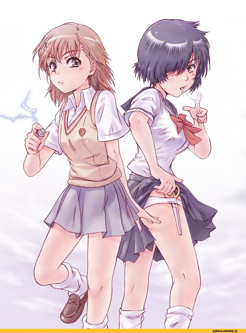 art, каре, юбка, трусики, школьная форма, To Aru Kagaku no Railgun, Misaka Mikoto, Anime