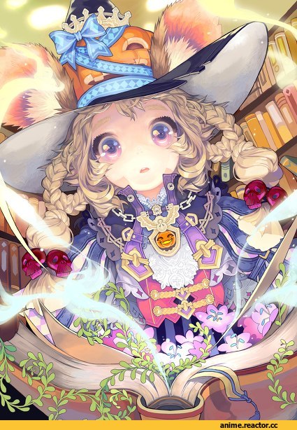 art, маг, волшебник, няша, Anime