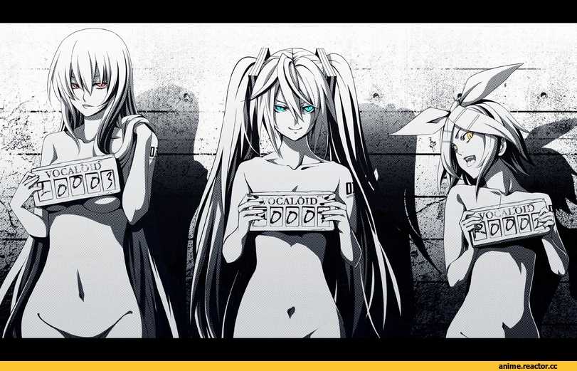 Vocaloid, art, Hatsune Miku, Megurine Luka, Kagamine Rin, Anime