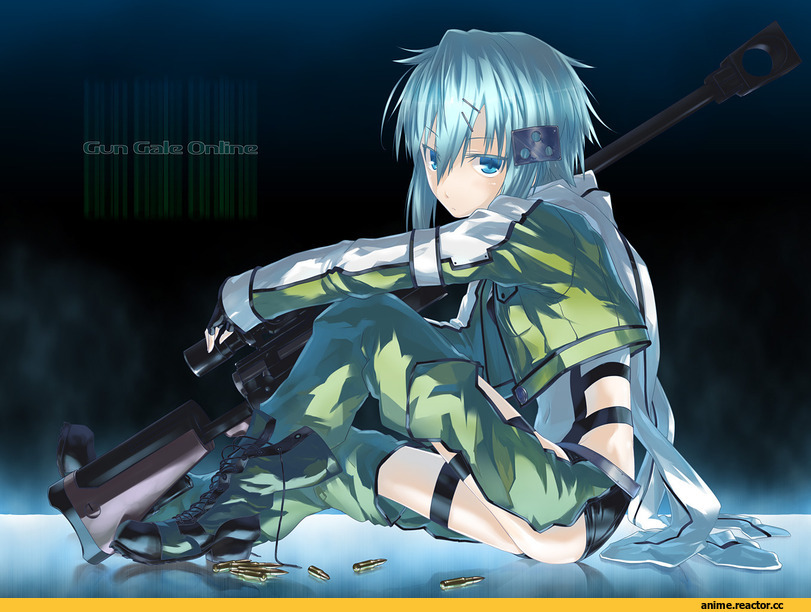 art, Shinon, Gun Gale Online, Anime