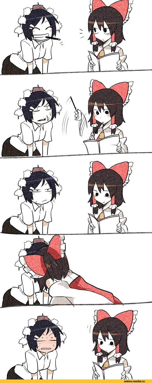 art, Touhou Project, Reimu Hakurei, Aya Syameimaru, нежданчик, Anime