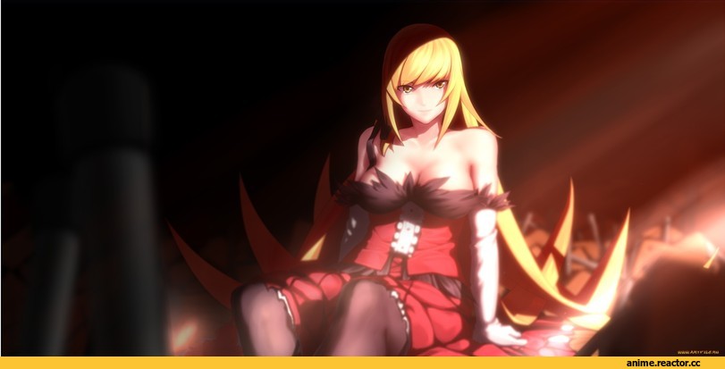 Monogatari (Series), art, Kissshot Acerolaorion Heartunderblade, Anime