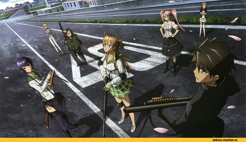 art, школа мертвяков, Highschool of the Dead, Anime