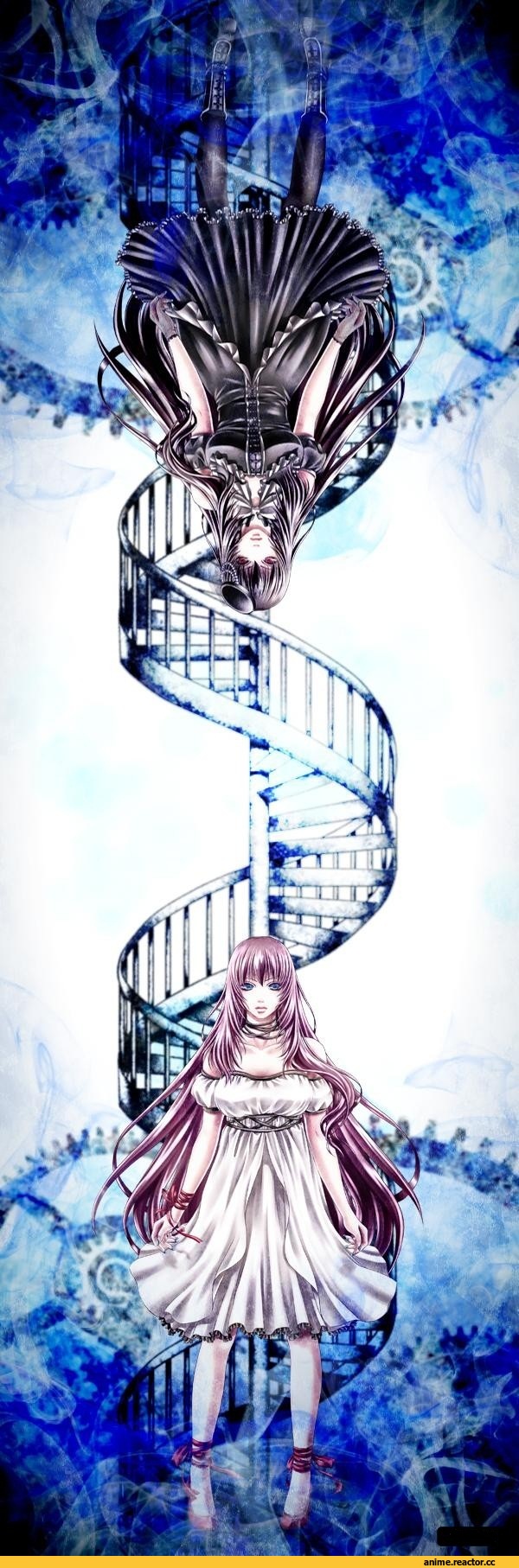art, черно-белое, Megurine Luka, Anime